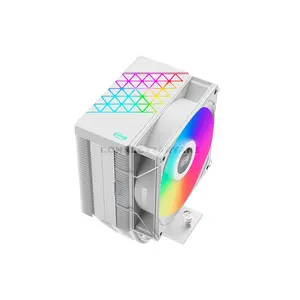 PCCOOLER R400 ARGB White CPU Air Cooler, 180W TDP, 4× 6mm Heat Pipes, 92mm PWM ARGB Fan, 800–2200 RPM, Up to 40.94 CFM Airflow, 133mm Height, Intel LGA1851/1700/1200/115X & AMD AM5/AM4