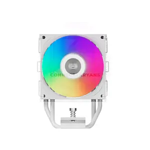 PCCOOLER R400 ARGB White CPU Air Cooler, 180W TDP, 4× 6mm Heat Pipes, 92mm PWM ARGB Fan, 800–2200 RPM, Up to 40.94 CFM Airflow, 133mm Height, Intel LGA1851/1700/1200/115X & AMD AM5/AM4