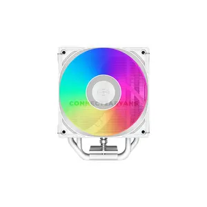 PCCOOLER RT500 Digital ARGB White CPU Air Cooler, Smart Digital Monitor, 245W TDP, 5× 6mm Heat Pipes, 120mm PWM ARGB Fan, 500–2200 RPM, 73.32 CFM Airflow, 152mm Height, Intel LGA1851/1700/1200/115X & AMD AM5/AM4