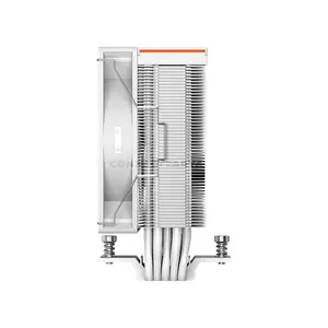 PCCOOLER RT500 Digital ARGB White CPU Air Cooler, Smart Digital Monitor, 245W TDP, 5× 6mm Heat Pipes, 120mm PWM ARGB Fan, 500–2200 RPM, 73.32 CFM Airflow, 152mm Height, Intel LGA1851/1700/1200/115X & AMD AM5/AM4