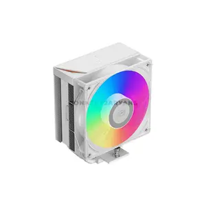 PCCOOLER RT500 Digital ARGB White CPU Air Cooler, Smart Digital Monitor, 245W TDP, 5× 6mm Heat Pipes, 120mm PWM ARGB Fan, 500–2200 RPM, 73.32 CFM Airflow, 152mm Height, Intel LGA1851/1700/1200/115X & AMD AM5/AM4