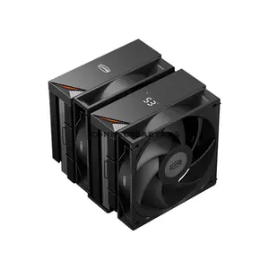 PCCOOLER RT620Pro Digital Black Dual-Tower CPU Air Cooler, 265W TDP, Digital Display Top Cover, 6× 6mm Heat Pipes, Dual 120mm PWM Fans, 500–2200 RPM, 73.32 CFM, 3.28mmH₂O, Intel LGA1851/1700/1200/115X & AMD AM5/AM4