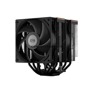PCCOOLER RT620Pro Digital Black Dual-Tower CPU Air Cooler, 265W TDP, Digital Display Top Cover, 6× 6mm Heat Pipes, Dual 120mm PWM Fans, 500–2200 RPM, 73.32 CFM, 3.28mmH₂O, Intel LGA1851/1700/1200/115X & AMD AM5/AM4