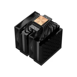 PCCOOLER RT620Pro Digital Black Dual-Tower CPU Air Cooler, 265W TDP, Digital Display Top Cover, 6× 6mm Heat Pipes, Dual 120mm PWM Fans, 500–2200 RPM, 73.32 CFM, 3.28mmH₂O, Intel LGA1851/1700/1200/115X & AMD AM5/AM4