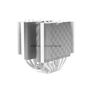 PCCOOLER RT620Pro TC ARGB White Dual-Tower CPU Air Cooler, 6× 6mm Heat Pipes, Dual 120mm PWM ARGB Fans, 500–2200 RPM, 73.32 CFM Airflow, 3.28mmH₂O Pressure, 157.5mm Height, Intel LGA1851/1700/1200/115X & AMD AM5/AM4