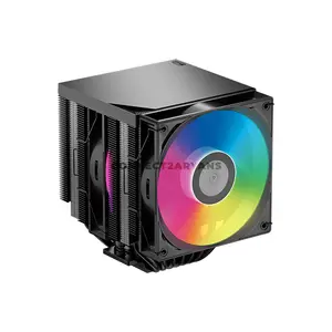 PCCOOLER RT720 TC ARGB Black Dual-Tower CPU Air Cooler, 7× 6mm Heat Pipes, Dual 120mm PWM ARGB Fans, 500–2200 RPM, 73.32 CFM Airflow, 3.28mmH₂O Pressure, 157.5mm Height, Intel LGA1851/1700/1200/115X & AMD AM5/AM4