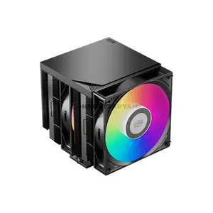 PCCOOLER RT720 TC ARGB Black Dual-Tower CPU Air Cooler, 7× 6mm Heat Pipes, Dual 120mm PWM ARGB Fans, 500–2200 RPM, 73.32 CFM Airflow, 3.28mmH₂O Pressure, 157.5mm Height, Intel LGA1851/1700/1200/115X & AMD AM5/AM4
