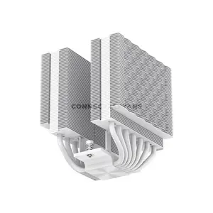 PCCOOLER RT720 TC ARGB White Dual-Tower CPU Air Cooler, 7× 6mm Heat Pipes, Dual 120mm PWM ARGB Fans, 500–2200 RPM, 73.32 CFM Airflow, 3.28mmH₂O Pressure, 157.5mm Height, Intel LGA1851/1700/1200/115X & AMD AM5/AM4