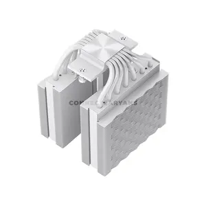 PCCOOLER RT720 TC ARGB White Dual-Tower CPU Air Cooler, 7× 6mm Heat Pipes, Dual 120mm PWM ARGB Fans, 500–2200 RPM, 73.32 CFM Airflow, 3.28mmH₂O Pressure, 157.5mm Height, Intel LGA1851/1700/1200/115X & AMD AM5/AM4