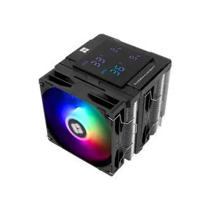 Thermalright Peerless Assassin 120 Digital ARGB Black Dual Tower CPU Air Cooler, High Performance Cooling System with Digital Display and Addressable RGB Lighting