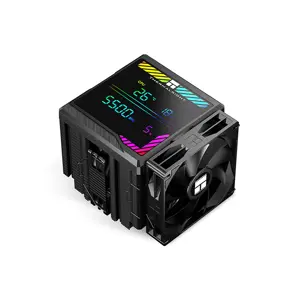 Thermalright Peerless Assassin 140 Digital Black Dual Tower CPU Air Cooler, High Performance Dual Heatsink Cooling System with Digital Display
