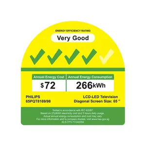 Philips 65PQT8169/98 65 Inch 8100 Series 4K QLED Smart TV, Dolby Vision HDR Technology, Google TV Platform, Ultra HD Smart Entertainment Display