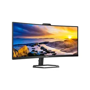Philips 34E1C5600HE 34 Inch Curved Ultrawide QHD 100Hz LED Monitor with Integrated Webcam, 2560×1440 Resolution, USB-C Connectivity, Professional Productivity Display