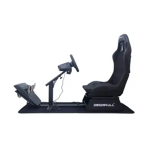 Playseat Deadskull Gaming Racing Simulator Seat, Adjustable Cockpit Chair Design, Racing Wheel Compatibility, Professional Driving Simulator Setup for Immersive Racing