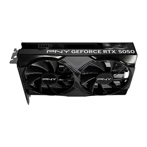 PNY GeForce RTX 5050 8GB Dual Fan Graphics Card, NVIDIA Blackwell Architecture, 8GB GDDR6 128-bit, 2560 CUDA Cores, 2572MHz Boost Clock, PCIe 5.0 x8, DLSS 4, 130W TDP & Dual-Slot Design