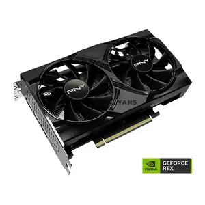 PNY GeForce RTX 5050 8GB Dual Fan Graphics Card, NVIDIA Blackwell Architecture, 8GB GDDR6 128-bit, 2560 CUDA Cores, 2572MHz Boost Clock, PCIe 5.0 x8, DLSS 4, 130W TDP & Dual-Slot Design
