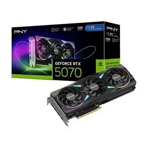 PNY GeForce RTX 5070 12GB RGB Overclocked Triple Fan GDDR7 Graphics Card with NVIDIA Blackwell Architecture, DLSS 4, PCIe 5.0 x16, EPIC-X RGB Lighting & Metal Backplate