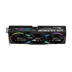 PNY GeForce RTX 5070 12GB RGB Overclocked Triple Fan GDDR7 Graphics Card with NVIDIA Blackwell Architecture, DLSS 4, PCIe 5.0 x16, EPIC-X RGB Lighting & Metal Backplate