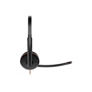 Plantronics Poly Blackwire 3220 8X228A6 Stereo USB-C Corded Business Headset with USB-C to USB-A Adapter, Noise-Canceling Microphone, Dynamic EQ & Hi-Fi Stereo Audio