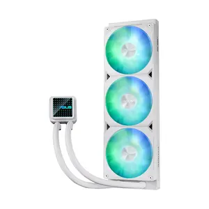 ASUS Prime LC 360 ARGB White All-in-One CPU Liquid Cooler, 360mm Radiator, Triple 120mm ARGB PWM Fans, Aura Sync Lighting, Intel AMD Support