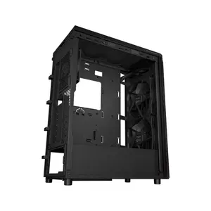 ASUS ProArt PA401 Wood Edition Tempered Glass Panel ATX Mid Tower Creator Case, Dual 160mm Front Fans, FSC-Certified Ash Wood Front Panel, USB 20Gbps Type-C