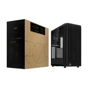 ASUS ProArt PA401 Wood Edition Tempered Glass Panel ATX Mid Tower Creator Case, Dual 160mm Front Fans, FSC-Certified Ash Wood Front Panel, USB 20Gbps Type-C