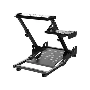 PXN-A10 Racing Wheel Stand, Foldable Adjustable Racing Simulator Frame, Carbon Steel Construction, Multi-Brand Steering Wheel Compatibility Gaming Cockpit Stand