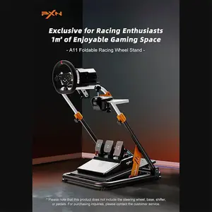 PXN-A11 Racing Wheel Stand, Foldable Carbon Steel Cockpit Frame, Adjustable Height and Angle Design, Multi-Brand Racing Wheel Compatibility Simulator Stand
