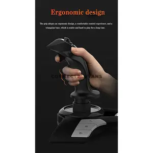 PXN-F16 Flight Joystick Controller, 4-Axis Precision Flight Control System, 12 Programmable Buttons, 8-Way Hat Switch, Vibration Feedback USB Flight Simulator Joystick for PC