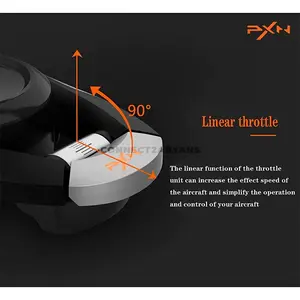 PXN-F16 Flight Joystick Controller, 4-Axis Precision Flight Control System, 12 Programmable Buttons, 8-Way Hat Switch, Vibration Feedback USB Flight Simulator Joystick for PC