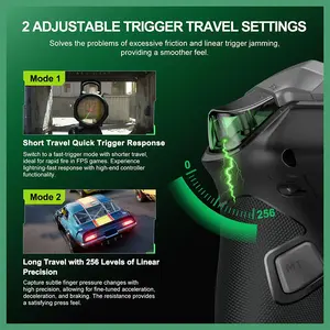 PXN P5 Wireless Gaming Controller, Hall Effect Joystick, 1000Hz Polling Rate, 2.4G Bluetooth Wired, PC, Android, iOS, Switch,Black