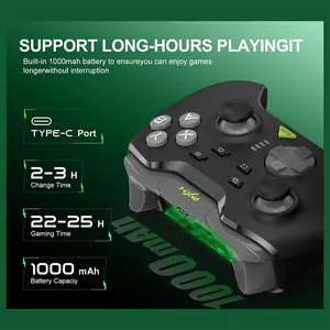 PXN P5 Wireless Gaming Controller, Hall Effect Joystick, 1000Hz Polling Rate, 2.4G Bluetooth Wired, PC, Android, iOS, Switch,Black