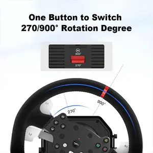 PXN V10 Force Feedback Racing Wheel, High-Precision Driving Simulator Controller, Pedal Set Included, Professional Racing Experience for Multi-Platform Gaming