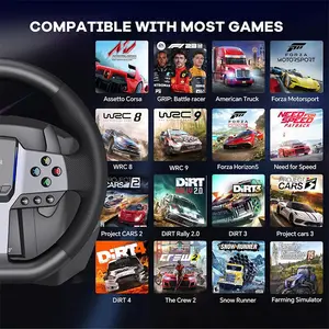 PXN-V9 GEN2 Racing Wheel for PC Xbox and PlayStation, Multi-Platform Driving Simulator Controller, Enhanced Steering Precision, Racing Simulation Setup Accessory