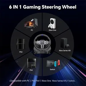 PXN-V9 GEN2 Racing Wheel for PC Xbox and PlayStation, Multi-Platform Driving Simulator Controller, Enhanced Steering Precision, Racing Simulation Setup Accessory