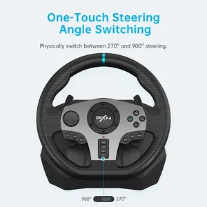 PXN V9 Gaming Racing Wheel with Pedals and Shifter, Multi-Platform Driving Simulator Controller, Manual Gear Shifter Included, Professional Racing Simulation Experience