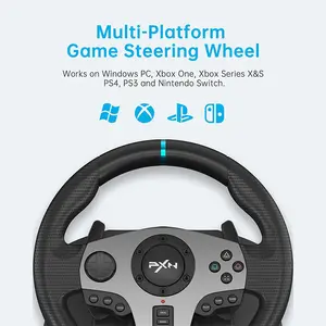 PXN V9 Gaming Racing Wheel with Pedals and Shifter, Multi-Platform Driving Simulator Controller, Manual Gear Shifter Included, Professional Racing Simulation Experience