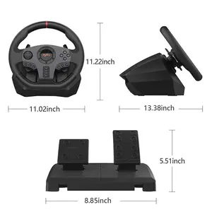 PXN V900 Gaming Steering Wheel with Pedals and Joystick, Multi-Platform Racing Simulator Controller, Adjustable Driving Controls, Immersive Racing Experience Accessory