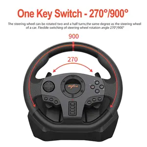 PXN V900 Gaming Steering Wheel with Pedals and Joystick, Multi-Platform Racing Simulator Controller, Adjustable Driving Controls, Immersive Racing Experience Accessory
