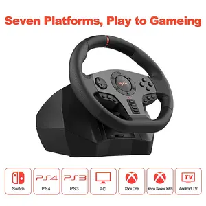 PXN V900 Gaming Steering Wheel with Pedals and Joystick, Multi-Platform Racing Simulator Controller, Adjustable Driving Controls, Immersive Racing Experience Accessory
