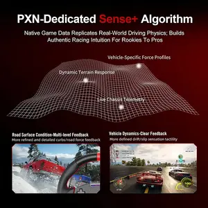 PXN VD4 Bundle Direct Drive Racing Wheel, 4Nm Force Feedback Torque, 11-Inch Steering Wheel, Hall Effect Pedal Set, Wired USB Connectivity, Sim Racing Bundle for PC