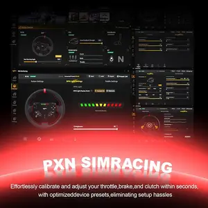 PXN VD4 Bundle Direct Drive Racing Wheel, 4Nm Force Feedback Torque, 11-Inch Steering Wheel, Hall Effect Pedal Set, Wired USB Connectivity, Sim Racing Bundle for PC