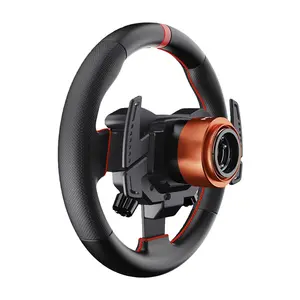 PXN VD6 Bundle Direct Drive Racing Wheel, 6Nm Force Feedback Torque, 280mm Steering Wheel, Hall Effect Pedal Set, Wired USB Connectivity, Professional Sim Racing Bundle for PC