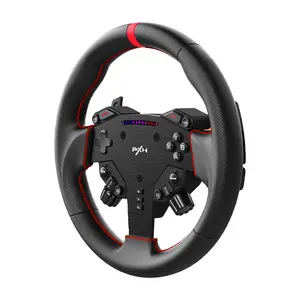 PXN VD6 Bundle Direct Drive Racing Wheel, 6Nm Force Feedback Torque, 280mm Steering Wheel, Hall Effect Pedal Set, Wired USB Connectivity, Professional Sim Racing Bundle for PC