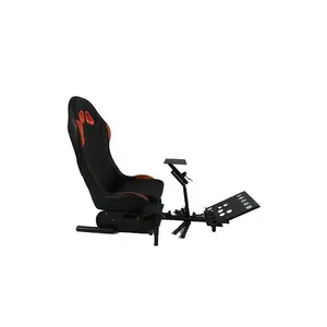 Racing Steering Wheel Chair Simulator Seat, Adjustable Driving Simulator Cockpit Chair, Ergonomic Racing Position Design, Immersive Racing Simulation Setup