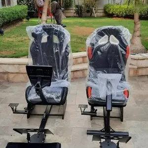 Racing Steering Wheel Chair Simulator Seat, Adjustable Driving Simulator Cockpit Chair, Ergonomic Racing Position Design, Immersive Racing Simulation Setup