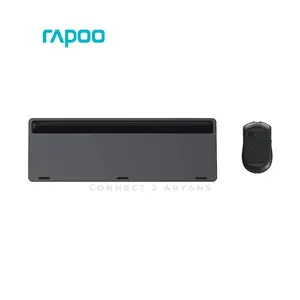 Rapoo 9510M Multi-Mode Wireless Keyboard & Mouse Combo Black, Bluetooth 5.0 & 2.4GHz Wireless Connectivity, Ultra-Slim Keyboard, 1600 DPI Adjustable Mouse, Multi-Device Desktop Combo