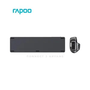 Rapoo 9560M Multi-Mode Wireless Keyboard & Mouse Combo Black, Bluetooth 5.0 & 2.4GHz Wireless Connectivity, Ultra-Slim Keyboard, 1600 DPI Adjustable Mouse, Multi-Device Desktop Combo