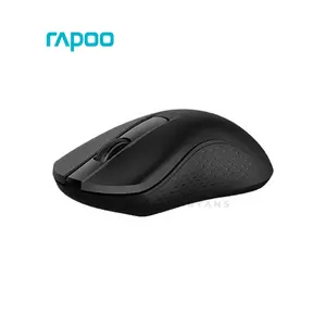 Rapoo B20 Silent Wireless Optical Mouse, 2.4GHz Wireless Connectivity, 1200 DPI Optical Sensor, Silent Click Technology, Ergonomic Ambidextrous Design - Black