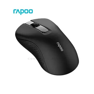 Rapoo B20 Silent Wireless Optical Mouse, 2.4GHz Wireless Connectivity, 1200 DPI Optical Sensor, Silent Click Technology, Ergonomic Ambidextrous Design - Black